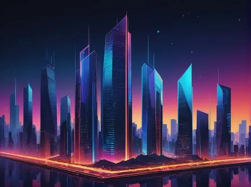 cityscape,futuristic landscape,cybercity,colorful city,fantasy city,city skyline,metropolis,monoliths,city blocks,skyscrapers,skyscraper,cyberport,cube background,cybertown,cityzen,cities,city at night,urbanworld,art deco background,areopolis,Conceptual Art,Fantasy,Fantasy 21