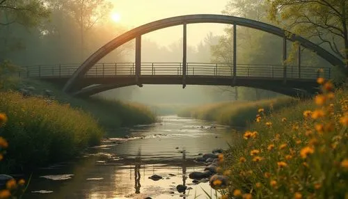 wooden bridge,hanging bridge,scenic bridge,pont,brug,bridge,angel bridge,footbridge,adventure bridge,hangman's bridge,soundbridge,bridging,old bridge,bridgen,bridge arch,love bridge,colorado riverway bridge,stone bridge,spring morning,golden bridge,Photography,General,Realistic