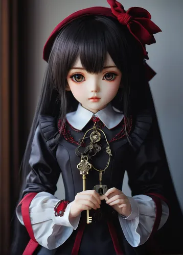 painter doll,artist doll,handmade doll,japanese doll,doll figure,female doll,cloth doll,designer dolls,the japanese doll,fashion doll,marionette,gothic fashion,vax figure,gothic portrait,fashion dolls,wooden doll,collectible doll,gothic style,dress doll,gothic,Illustration,Japanese style,Japanese Style 12