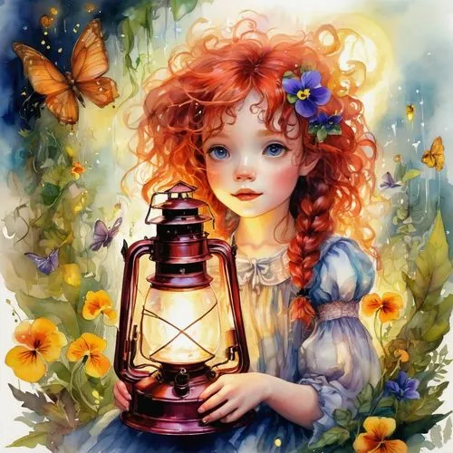 fairy lanterns,lantern,little girl fairy,vintage lantern,illuminated lantern,angel lanterns,child fairy,fairy tale character,fireflies,lanterns,rosa 'the fairy,children's fairy tale,faery,fae,fairy,luminous,oil lamp,cinderella,firefly,faerie,Illustration,Realistic Fantasy,Realistic Fantasy 37