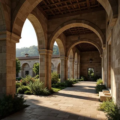 cloisters,cloister,abbaye de belloc,cloistered,stanford university,umayyad palace,abbaye,monastery garden,gandzasar,umayyad,monastery israel,peristyle,dorne,arcaded,archways,stanford,caravansary,caravanserais,monasterio,monasterium