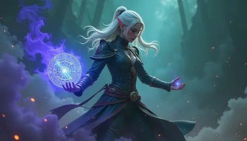 wodrow,blue enchantress,sorceror,jaina,sorcerer,raistlin,Conceptual Art,Sci-Fi,Sci-Fi 11