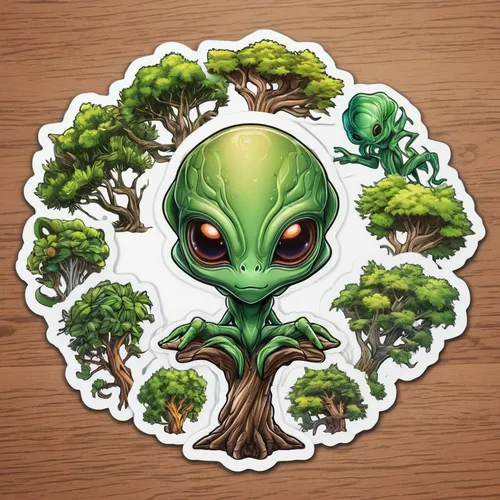 clipart sticker,extraterrestrial life,extraterrestrial,alien,groot,growth icon,sticker,tree-rex,groot super hero,plant community,tree species,aliens,stickers,tree frogs,alien invasion,flourishing tree,phyllanthus family,treetop,alien planet,ufo,Unique,Design,Sticker