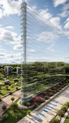 glass facade,electric tower,residential tower,cellular tower,solar cell base,costanera center,steel tower,impact tower,observation tower,sky ladder plant,futuristic architecture,glass building,glass f