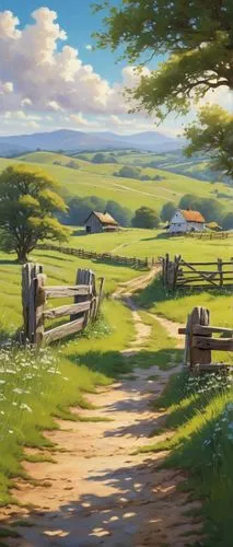 rural landscape,farm landscape,farm background,landscape background,rural,countryside,country road,farm gate,meadow landscape,salt meadow landscape,suitcase in field,idyllic,home landscape,country side,rolling hills,farmstead,village scene,hobbiton,springtime background,village life,Conceptual Art,Sci-Fi,Sci-Fi 08