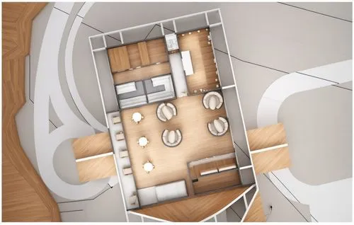 an overhead view of a bed and desk in an office,brake mechanism,mri machine,wooden cable reel,cutaways,airlock,spiral bevel gears,Photography,General,Realistic