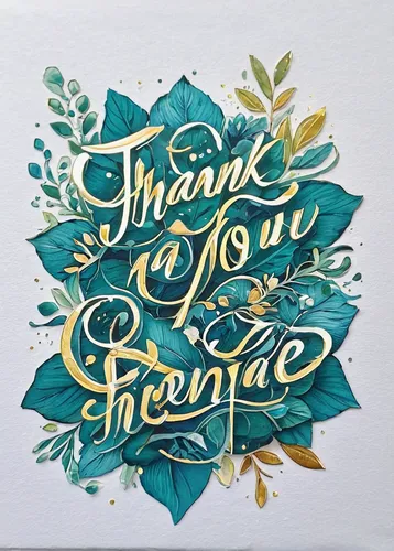 Personalize a thank you message with calligraphy for a colleague's promotion.,thank you card,thank you note,hand lettering,greetting card,greeting card,braque francais,gratitude,floral greeting card,l