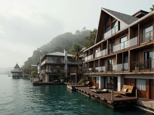 over water bungalows,floating huts,stilt houses,khao phing kan,halong,zumthor,pangkor,moorea,amanresorts,stilt house,lefay,house by the water,phuket,cube stilt houses,halong bay,langkawi,southeast asia,lake thun,andaman sea,tailandia