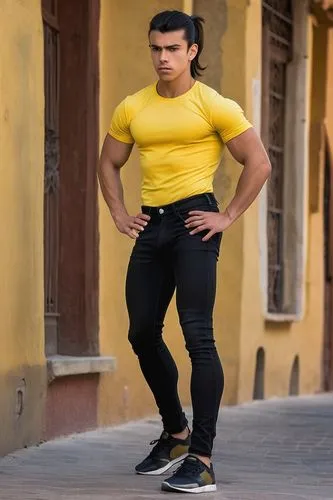 fitness model,fitness professional,latino,fitness coach,athletic body,body-building,bizcochito,bodybuilding,squat position,body building,zunzuncito,mexican,muscle man,yellow and black,durango boot,male model,jogger,bodybuilder,fat,chimichanga,Photography,General,Realistic