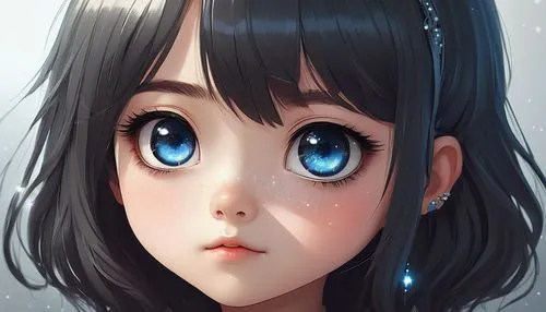 worried girl,heterochromia,blue eye,anime 3d,himuto,anime girl,yuzu,girl portrait,blue eyes,the blue eye,aqua,big eyes,hinata,nico,nori,digital painting,cyan,azusa nakano k-on,ganai,anime cartoon,Conceptual Art,Sci-Fi,Sci-Fi 07