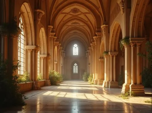 cloister,cloisters,cathedral,arcaded,transept,abbaye de belloc,abbaye de sénanque,collegiate basilica,the cathedral,hall of the fallen,certosa di pavia,sanctuary of sant salvador,michel brittany monastery,corridor,archabbey,duomo,gesu,interior view,aisle,basilica,Photography,General,Realistic