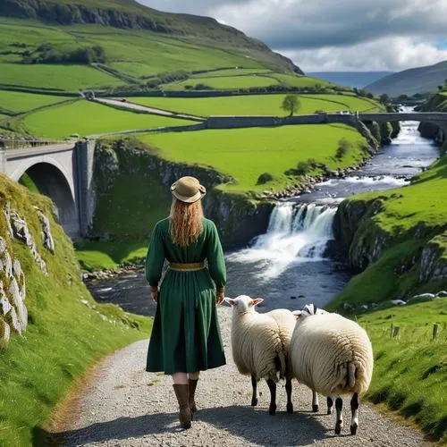 shepherdess,ireland,shepherdesses,faroese,faroe islands,irlanda,faroe,faroes,irishwoman,northern ireland,gwenllian,irelands,donegal,eire,dwarf sheep,irishwomen,irish,schottland,celtic queen,skogafoss,Photography,General,Realistic