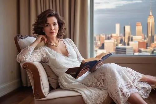 kleinfeld,ardant,scherfig,vanity fair,jovovich,reading,cotillard,elegant,vettriano,genovia,relaxing reading,a charming woman,fiordiligi,elegance,white dress,carolee,brooke shields,sobchak,mirren,elizabeth taylor,Conceptual Art,Oil color,Oil Color 18