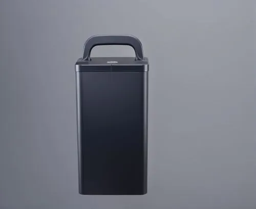 电池盒，我想要在其把手上做出改变，形状外观,a black box sitting on top of a gray floor,oxygen cylinder,water dispenser,gas cylinder,thermos,jerrycan,isolated bottle,Photography,General,Realistic