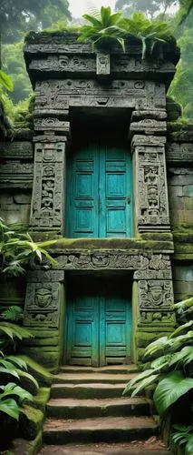 old door,ancient house,garden door,ancient building,asian architecture,yavin,puerta,candi rara jonggrang,mausoleum ruins,vimana,bonampak,doorway,pakal,ubud,sewu,kaung,ancient buildings,wooden door,puertas,baan,Illustration,Paper based,Paper Based 29