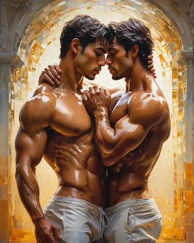 machos,querelle,gay love,muscadelle,bodybuilders,glbt,Art,Classical Oil Painting,Classical Oil Painting 13