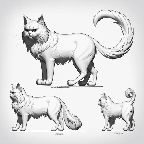 cat drawings,cat doodles,line art animals,british longhair cat,kurilian bobtail,animal shapes,breed cat,cat line art,lion - feline,felidae,eurasier,capricorn kitz,cat vector,canidae,round animals,british shorthair,drawing cat,felines,heraldic animal,animal icons,Unique,Design,Character Design