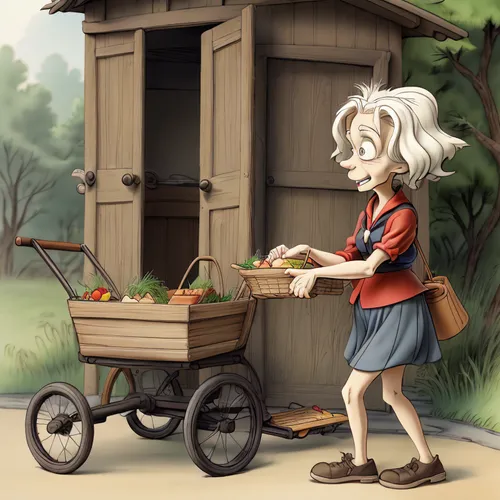 wooden wagon,flower cart,straw cart,farmstand,wooden cart,dolly cart,delivery service,hand cart,picking vegetables in early spring,homesteader,pushcart,greengrocer,arrietty,grocery,grocery cart,wagon,