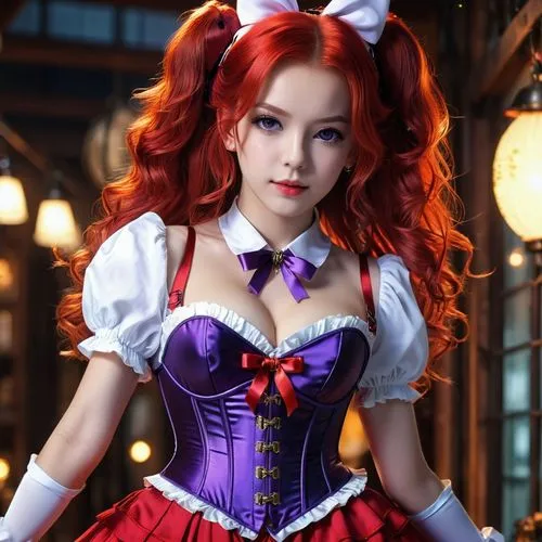 redhead doll,japanese doll,dollfie,steampunk,ekatarina,queen of hearts,corsetry,doll dress,female doll,cosplay image,cosplayer,victorian lady,corset,lohse,annie,dress doll,katarina,the japanese doll,cosplay,rarity,Conceptual Art,Fantasy,Fantasy 06