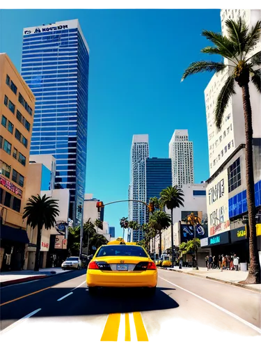 fort lauderdale,city scape,auto financing,south beach,car rental,south florida,miami,beverly hills,street canyon,coconut grove,taxicabs,daytona sportscar,florida,tall buildings,hollywood,classic car and palm trees,city tour,yellow car,los angeles,city car,Illustration,Realistic Fantasy,Realistic Fantasy 16