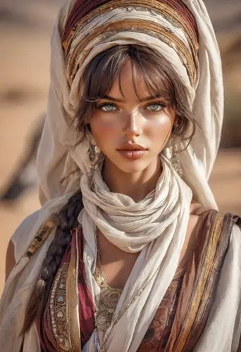 aramaean,ancient egyptian girl,bedouin,arabian,berber,tuareg,Photography,Realistic