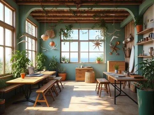 study room,kitchen,sunroom,breakfast room,watercolor cafe,watercolor tea shop,classroom,the kitchen,kitchen interior,apartment,indoor,an apartment,giaimo,kitchen table,teahouse,big kitchen,working space,sky apartment,houseplants,house plants,Photography,General,Realistic