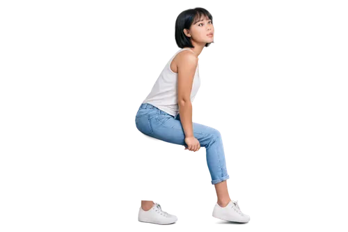 squat position,equal-arm balance,leg extension,girl on a white background,arm balance,posture,active pants,denims,yoga pose,u leg bridge,jeans background,kaki,squat,lunge,proportions,aerobic exercise,ballet pose,yoga,half lotus tree pose,elongate,Conceptual Art,Daily,Daily 01