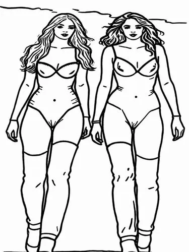 bodies,body positivity,summer line art,line drawing,female body,paper dolls,Design Sketch,Design Sketch,Rough Outline