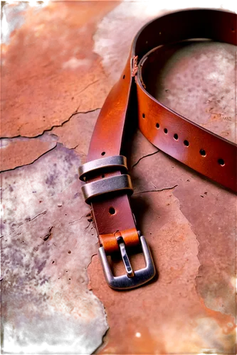 Strap, leather strap, brown color, worn out, metallic buckle, old school, rough texture, close-up shot, dramatic lighting, shallow depth of field, warm color tone.,climbing harness,climbing equipment,