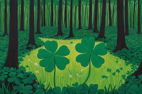 Write a heartwarming story about finding a three leaf clover in a magical forest.,clovers,patrol,forest clover,wood sorrel family,clover leaves,wood sorrel,forest floor,five-leaf clover,wood-sorrel,sh