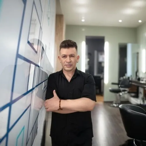 Straight male hairdresser with very short hair in a beautiful and modern hair salon,savostyanov,lazarev,vaynerchuk,vyshinsky,sevastyanov,palikot,baibakov,theudebert,chistyakov,durov,ibraimov,chagaev,k