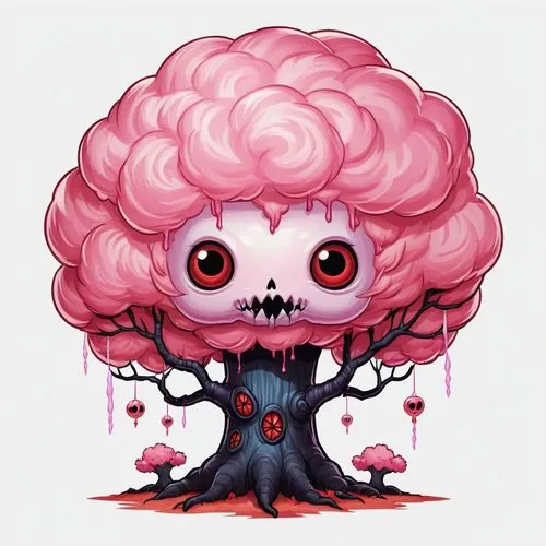 brain icon,tree mushroom,apfelbaum,annibal,cochineal,luarsab,Illustration,Abstract Fantasy,Abstract Fantasy 11