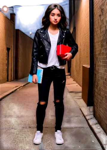 girl walking away,girl holding a sign,red bag,city youth,holding ipad,on a red background,alley,holding shoes,girl with cereal bowl,album cover,alleyway,brick background,a girl with a camera,red background,fridays for future,school clothes,back-to-school,girl with bread-and-butter,alley cat,fashionable girl,Illustration,Vector,Vector 08