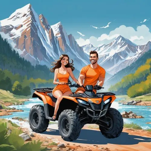 atv,quad bike,ktm,maxxis,off-road vehicle,enduro,Illustration,Abstract Fantasy,Abstract Fantasy 23