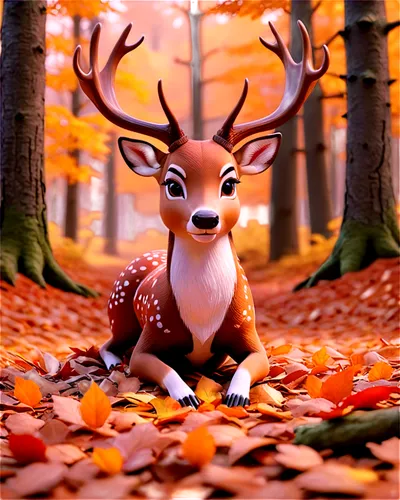 bambi,rudolph,male deer,beulah,deer,autumn background,european deer,deerslayer,forest animal,dotted deer,whitetail,deer sausage,sven,autumn theme,lowpoly,rudolf,deer illustration,winter deer,fawn,doe,Unique,3D,3D Character