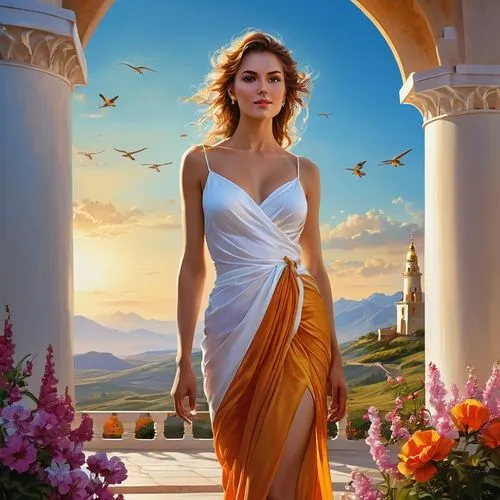 godward,girl in a long dress,evening dress,fantasy picture,celtic woman,margaery,fantasy art,margairaz,a floor-length dress,bergersen,donsky,romantic portrait,aphrodite,thalia,orior,demeter,world digital painting,long dress,thyatira,grecian,Photography,Artistic Photography,Artistic Photography 01