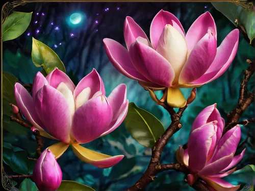 tulip background,flower background,pink magnolia,magnolia star,golden lotus flowers,magnolias,lotus flowers,tulip magnolia,magnolia flowers,magnolia blossom,magnolia,elven flower,sacred lotus,flowers png,floral background,spring background,tulip tree,chinese magnolia,magnolia tree,siam tulip,Illustration,Realistic Fantasy,Realistic Fantasy 37