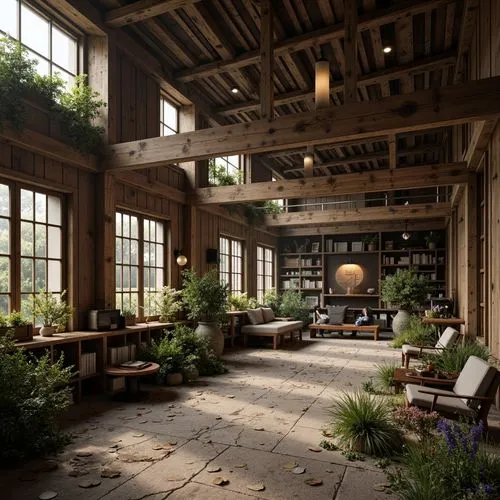 sunroom,loft,rustic aesthetic,indoor,living room,rustic,wooden beams,conservatory,livingroom,wooden windows,indoors,sitting room,teahouse,dandelion hall,atriums,interiors,wooden roof,interior design,forest house,beautiful home