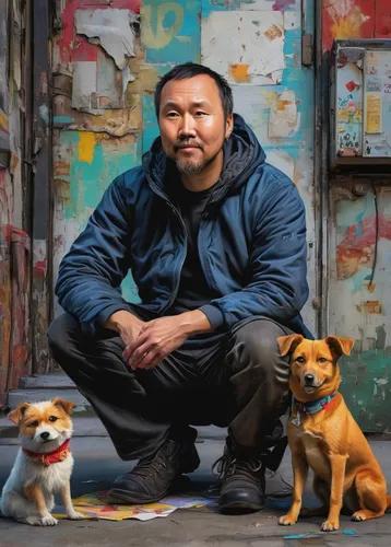 chow-chow,street dogs,artist portrait,shirakami-sanchi,akita inu,three dogs,portrait background,korean jindo dog,pungsan dog,chow chow,man portraits,hon khoi,chinese imperial dog,street artist,asian,street dog,color dogs,dogecoin,nepali npr,mongolian,Conceptual Art,Graffiti Art,Graffiti Art 05