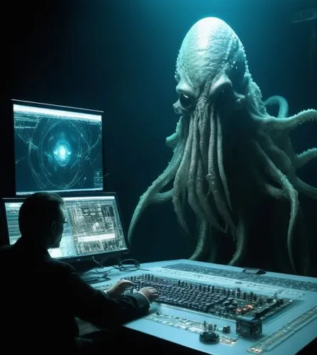 ood,cthulhu,lovecraftian,deepsea,intersquid,gravemind,kraken,apiarium,cephissus,azathoth,lovecraft,octopi,reaktor,facehugger,tentacular,cephalopod,narcosis,deep sea,atlanticus,octoechos,Illustration,Realistic Fantasy,Realistic Fantasy 47