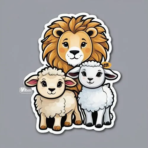 white lion family,shear sheep,two sheep,lion children,lion white,alpacas,sheep,wool sheep,animal stickers,lambs,cameroon sheep,sheep knitting,lamb and mutton,sheeps,sheared sheep,dwarf sheep,sheep portrait,merino sheep,lions,male sheep,Unique,Design,Sticker