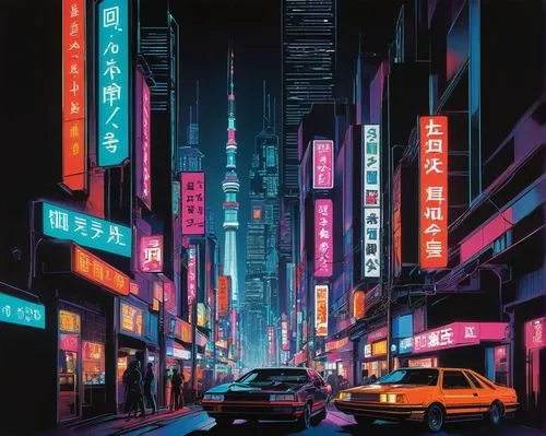 hong kong,taipei,shanghai,neon arrows,kowloon,tokyo city,tokyo,hk,shinjuku,cyberpunk,colorful city,hong,cityscape,taipei city,neon sign,chongqing,city at night,chinatown,80s,neon,Art,Artistic Painting,Artistic Painting 24