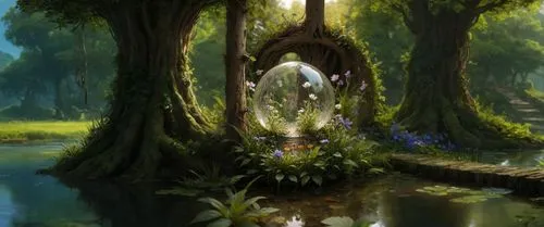 rivendell,fairy forest,fairy world,alfheim,fairy village,elven forest,fairyland,fairy house,enchanted forest,holy forest,elfland,silverglade,garden of eden,fantasy picture,yggdrasil,lorien,mirkwood,fantasy landscape,fablehaven,lotus pond