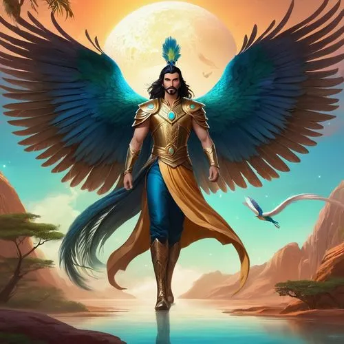 archangel,the archangel,simorgh,zadkiel,nakshatras,archangels,Illustration,Realistic Fantasy,Realistic Fantasy 01