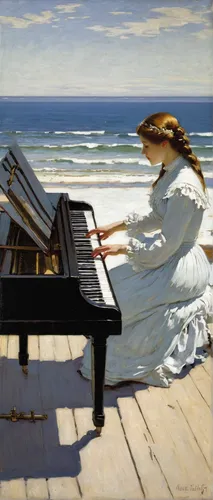 woman playing,piano player,concerto for piano,the piano,pianist,chopin,clavichord,pianet,spinet,serenade,woman playing violin,melodica,piano,play piano,piano lesson,grand piano,steinway,harpsichord,musician,piano keyboard,Art,Classical Oil Painting,Classical Oil Painting 12