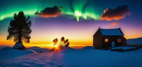 atardecer con auroras,northen lights,norther lights,northern lights,auroras,northen light,the northern lights,northern light,lapland,finnish lapland,polar lights,nothern lights,finlandia,snow house,wi