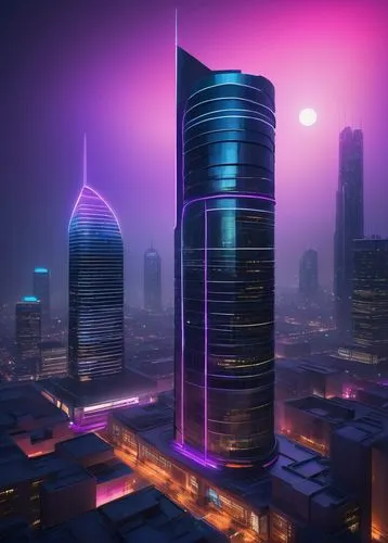 doha,dubia,manama,cybercity,dubay,mubadala,qatar,dubai,cybertown,city at night,cityscape,fantasy city,ajman,cyberport,coruscant,tallest hotel dubai,urban towers,purpureum,quatar,guangzhou,Conceptual Art,Oil color,Oil Color 17