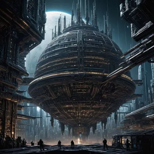 sci fi,sci-fi,sci - fi,very large floating structure,scifi,cg artwork,airships,alien ship,metropolis,hub,carrack,sci fiction illustration,futuristic landscape,dreadnought,futuristic architecture,imperial,science fiction,millenium falcon,science-fiction,concept art,Conceptual Art,Sci-Fi,Sci-Fi 09