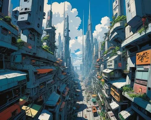  wild angle view,microdistrict,cloudstreet,cybercity,cybertown,metropolis,futuristic landscape,tokyo city,shanghai,urbanworld,fantasy city,tokyo,sekkei,akira,shinjuku,ecotopia,valerian,skyscraper town