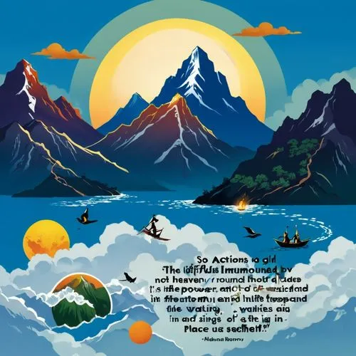 landmasses,mountain scene,stratovolcanoes,the spirit of the mountains,fiords,mountain ranges,changbai mountain,everest region,the landscape of the mountains,mountainous landscape,alpine region,cd cover,cordilleras,mansarovar,hyperborea,foehn,erebor,transantarctic,lyngen,ecoregions,Unique,Design,Sticker